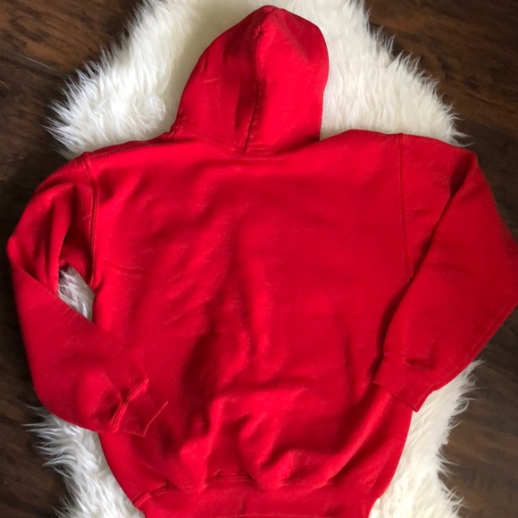 Kutis Soccer Club Logo Pullover Hoodie | Boys’ Red - Picture 2 of 5